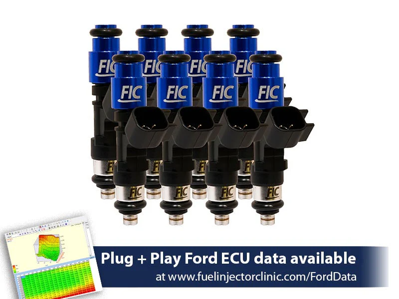 1000cc (85 lbs/hr at 58 PSI fuel pressure) FIC Fuel   Injector Clinic Injector Set for Ford F150 (2004+) Ford Lightning (1999-2004) Injector Sets