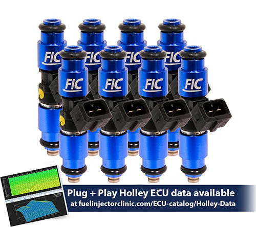 1200cc (130 lbs/hr at OE 58 PSI fuel pressure) FIC Fuel Injector Clinic Injector Set for Holley Hemi (High-Z)