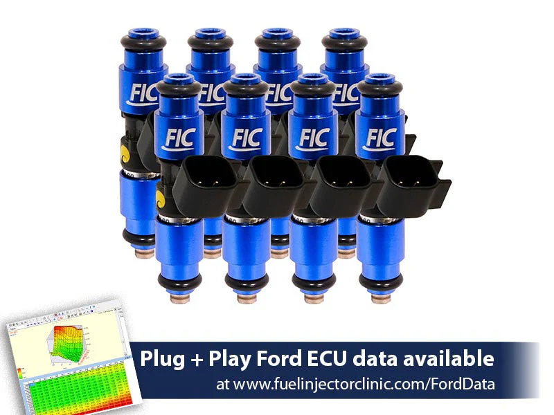 1440cc (140 lbs/hr at 43.5 PSI fuel pressure) FIC Fuel  Injector Clinic Injector Set for Ford F150 (2004+) Ford Lightning (1999-2004) Injector Sets
