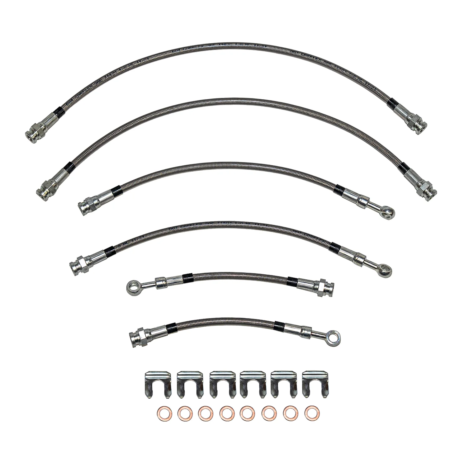 HSK0079SS - 15-22 Chevy Colorado, 4x4, 4WABS, With Traction Control, Hose Kit; Stainless
