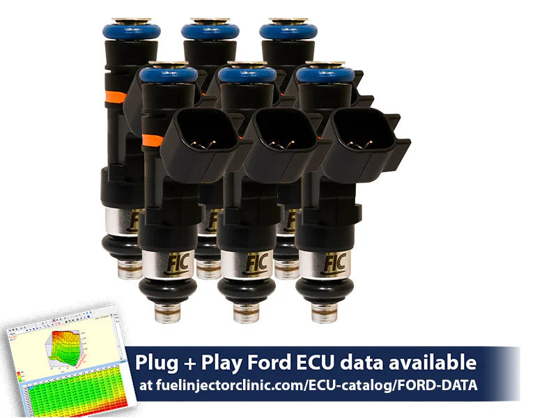 1650cc (160 lbs/hr at 43.5 PSI fuel pressure) FIC Fuel Injector Clinic Injector Set for Ford Falcon XR6T (FG)