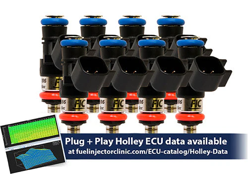 1650cc (180 lbs/hr at OE 58 PSI fuel pressure) FIC Fuel Injector Clinic Injector Set for LS3, LS7, L76, L92, and L99 engines (High-Z)