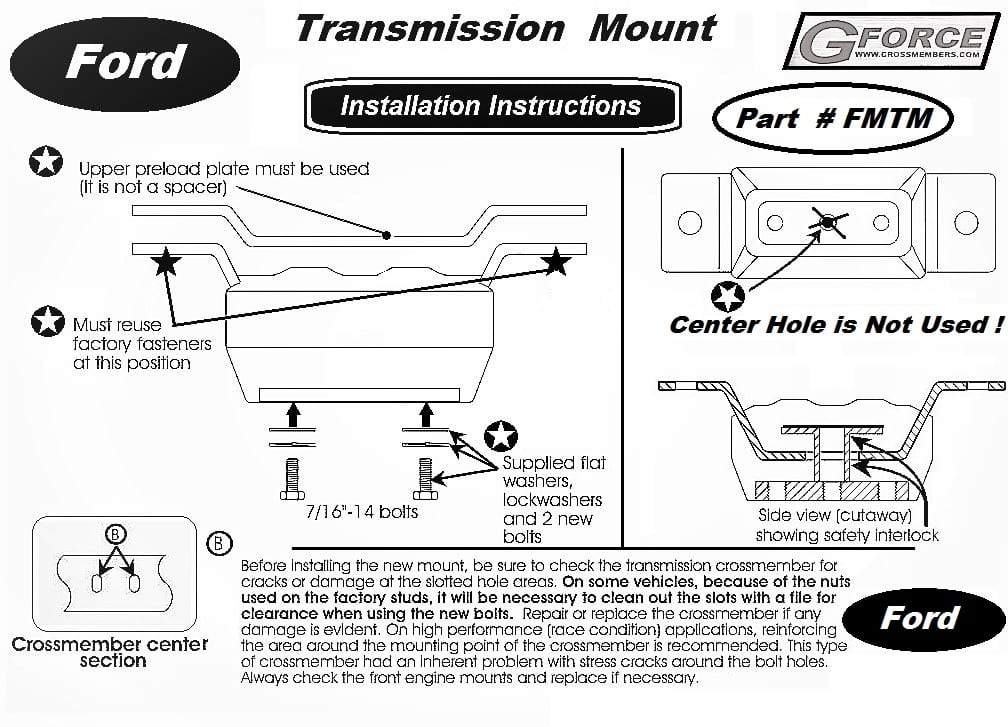 1979-1998 Ford Mustang Transmission Mount - Image 2