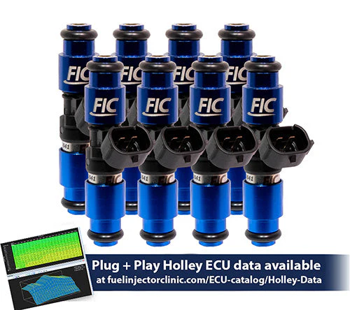 2150cc (110 lbs/hr at OE 58 PSI fuel pressure) FIC Fuel Injector Clinic Injector Set for Holley GM and FORD (High-Z)