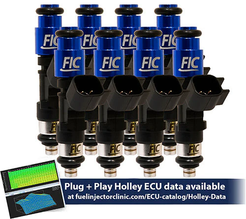 445cc (50 lbs/hr at OE 58 PSI fuel pressure) FIC Fuel Injector Clinic Injector Set for Holley GM and FORD (High-Z)