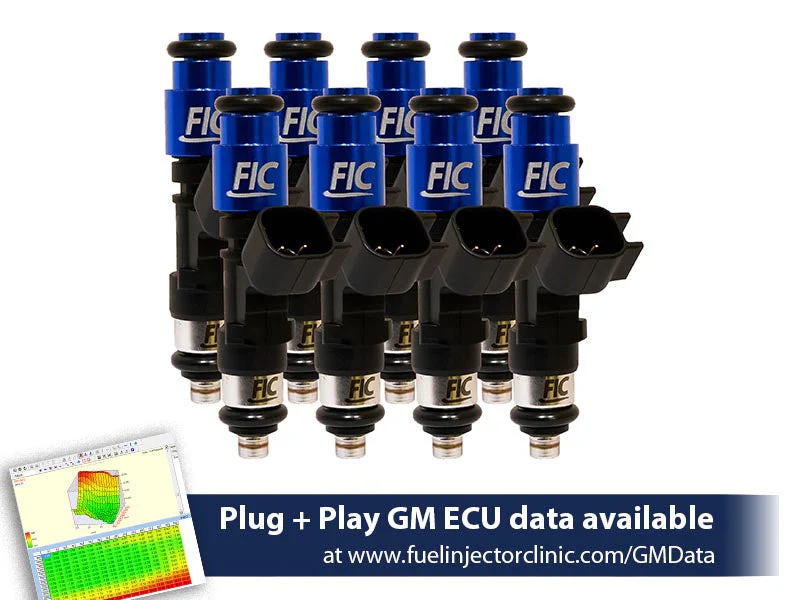 525cc (58 lbs/hr at OE 58 PSI fuel pressure) FIC Fuel Injector Clinic Injector Set for LS1 engines (High-Z)