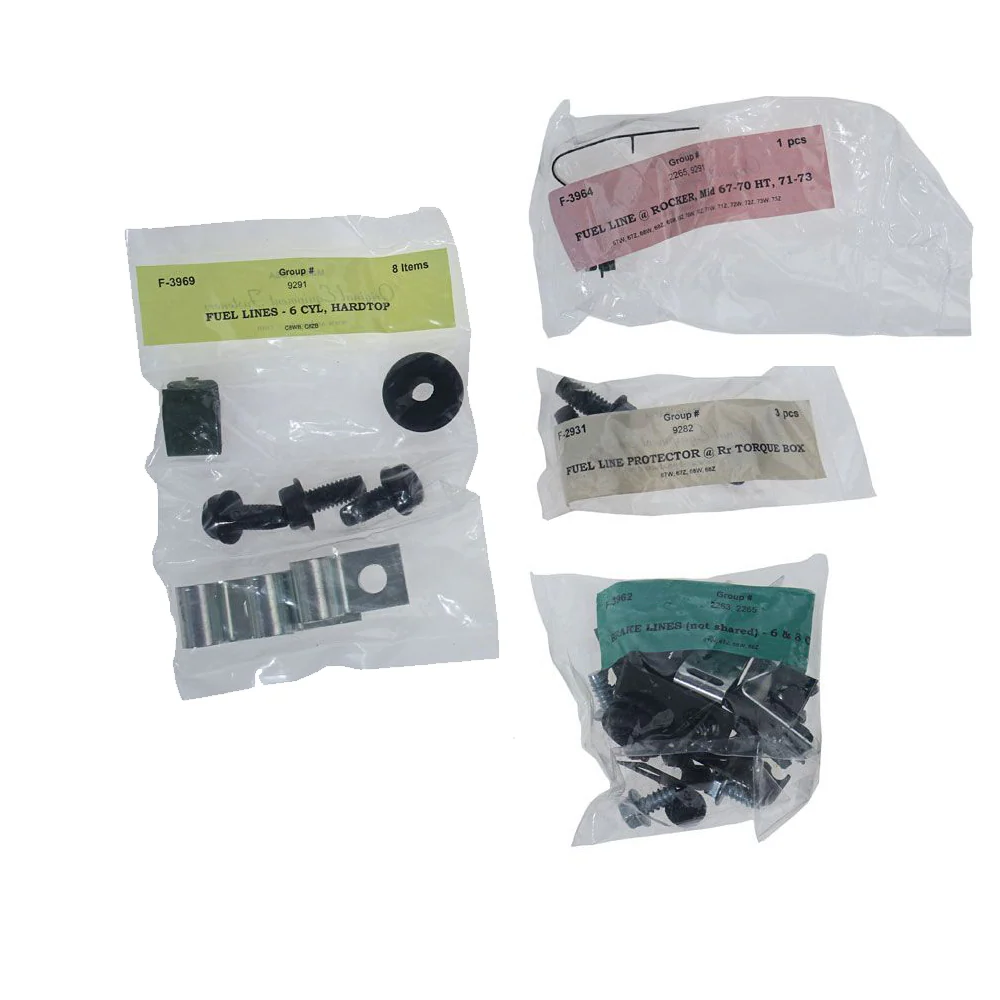 68Z-BF6H - 68 Mustang; 6 cylinder, Hardtop; Clip Kit