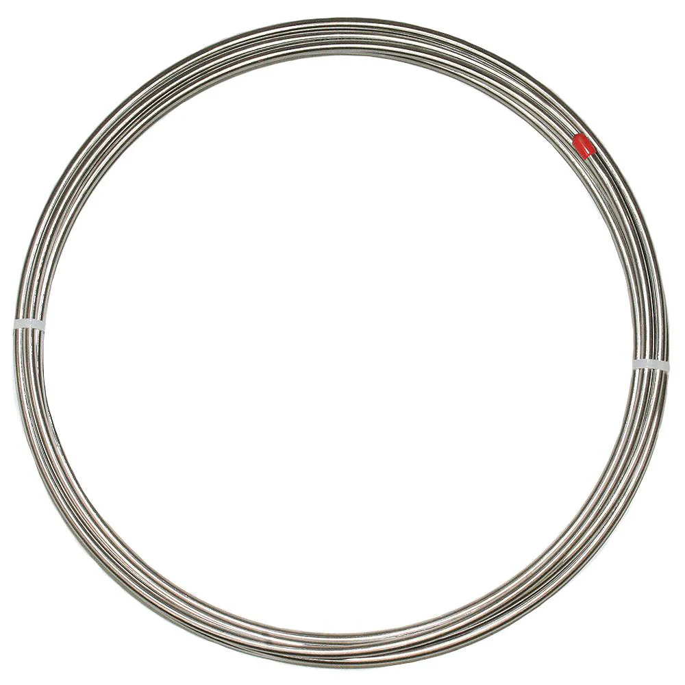 6SSR - 3/8 inch Fuel Line Tubing 25ft Roll; Stainless