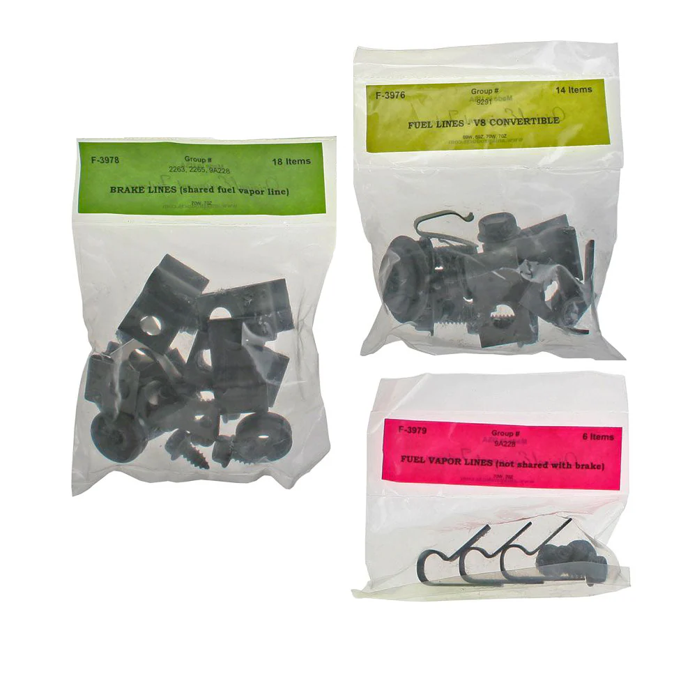 70Z-BFCV - 70 Mustang; 8 cylinder, Convertible, with Vapor; Clip Kit