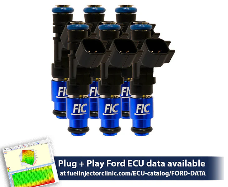 775cc (74 lbs/hr at 43.5 PSI fuel pressure) FIC Fuel Injector Clinic Injector Set for Ford Falcon XR6T (BA/BF)