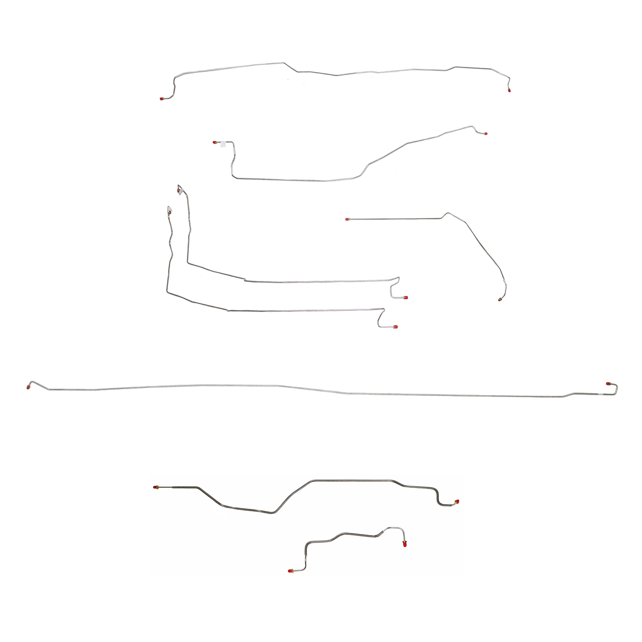 99-02 GM 1500 Truck Silverado / Sierra Complete Brake Line Kit; Steel