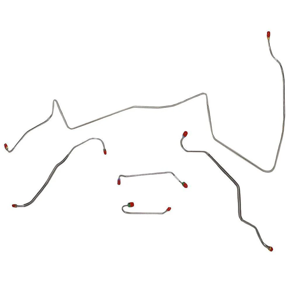 AKT6703- 67 Pontiac Lemans w/ Power Disc, Non-Ram Air or HO Engine, 3/8 Port in Metering Valve; Front Brake Line Kit
