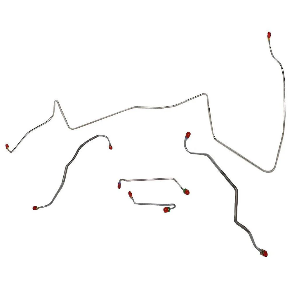 AKT6704- 67 Pontiac Lemans w/ Power Disc, Non-Ram Air or HO Engine, 7/16 Port in Metering Valve; Front Brake Line Kit