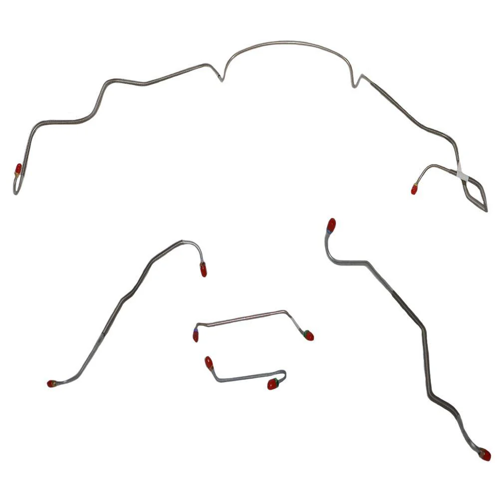 AKT6708- 67 Pontiac Lemans, GTO w/ Power Disc, Ram Air or HO Engine, 7/16 Port in Metering Valve; Front Brake Line Kit