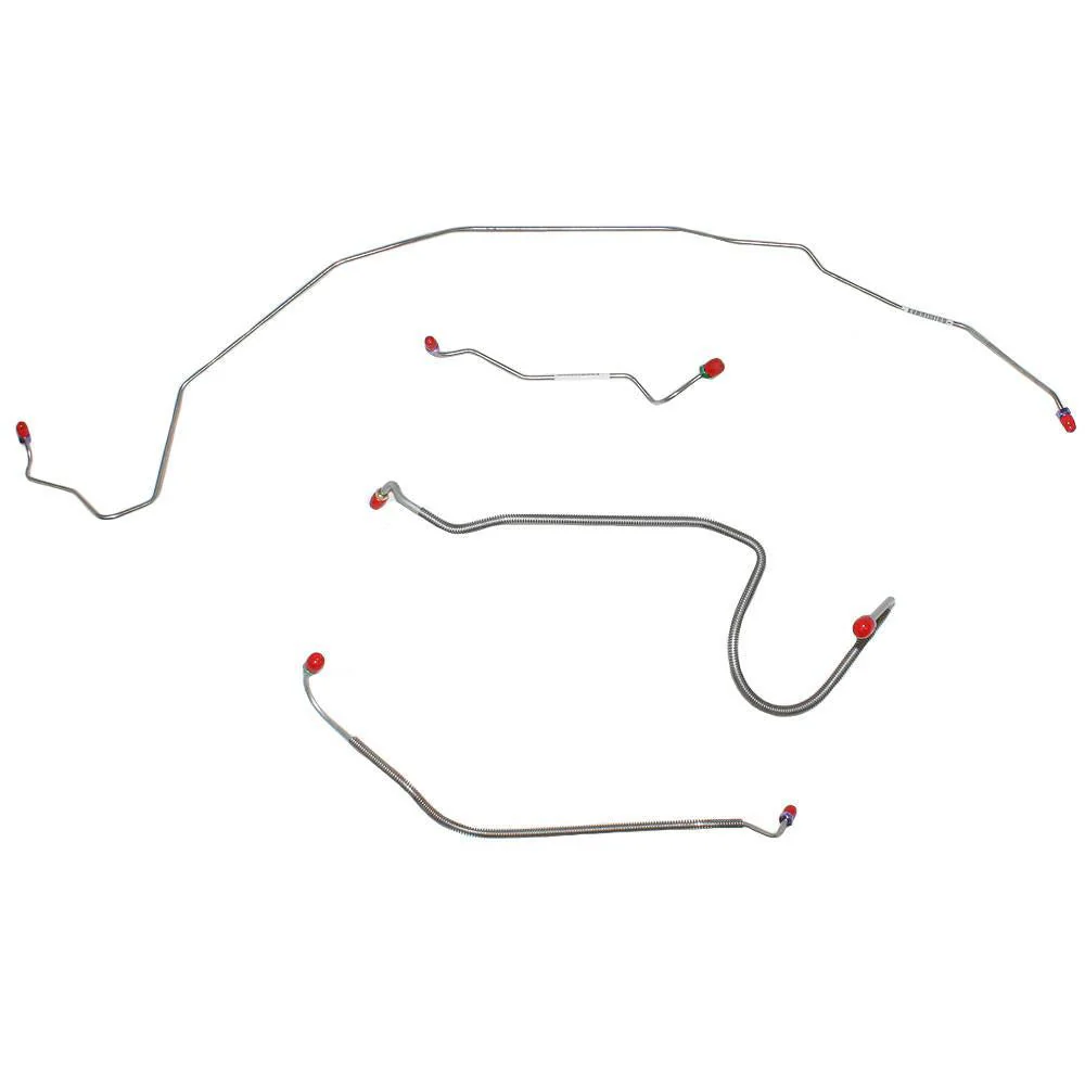 AKT6901- 68-72 GM A-Body Pontiac, Oldsmobile, Buick w/ Manual Drum; Front Brake Line Kit - Image 2