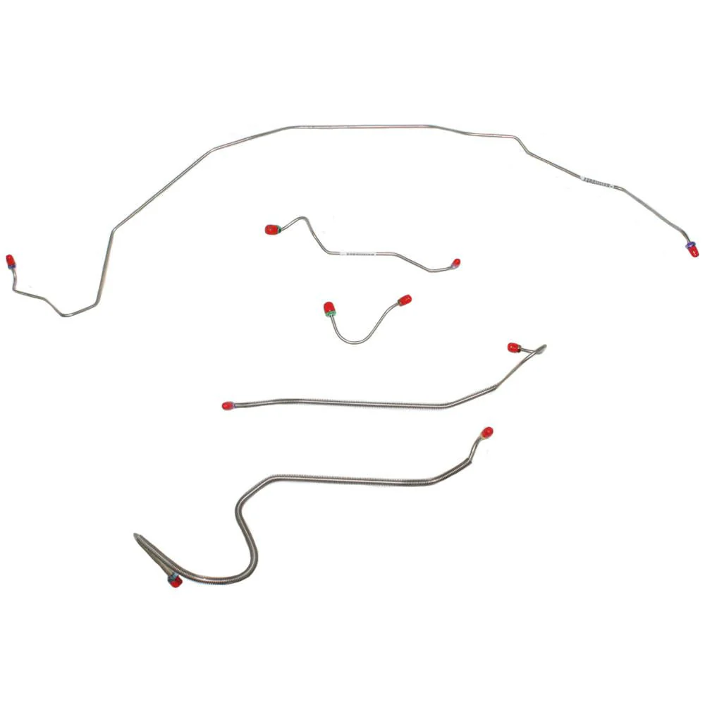 AKT6904- 68-69 Buick Skylark, GS/Oldsmobile Cutlass, 442/Pontiac Lemans, GTO; w/ Standard Disc Brakes; 5pc Front Brake Line Set