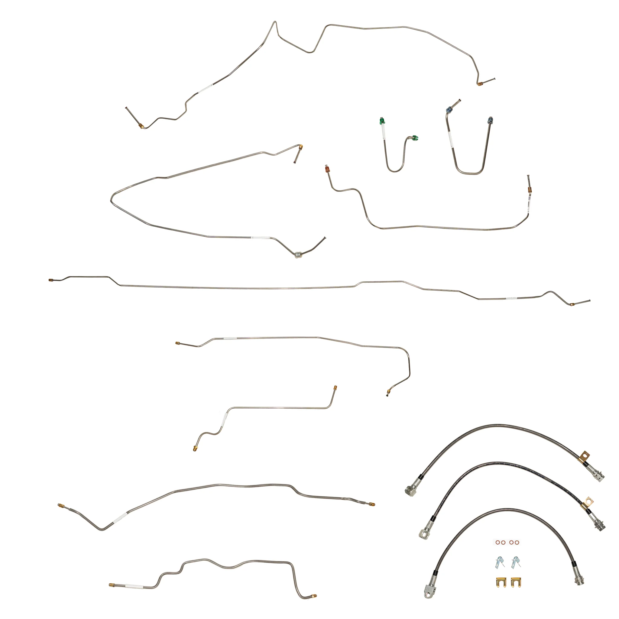 BLH132 - 95-99 GMC / Chevy Suburban 2500 7.4L, Complete Brake Line and Hose Kit; Stainless