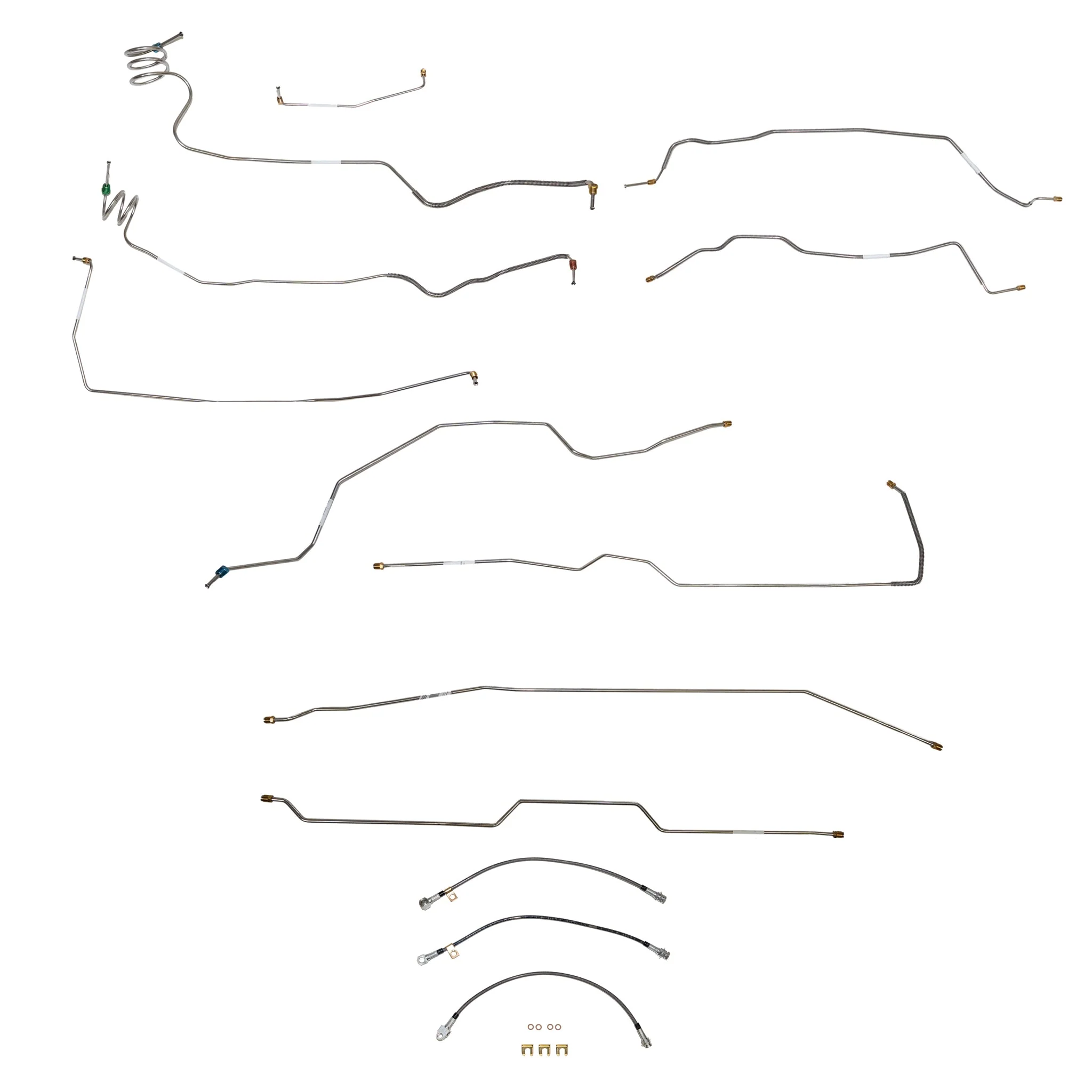 1973-79 Chevy C-10 w/ Single Cab and Short Bed; Complete Brake Line and Hose Kit - Image 2