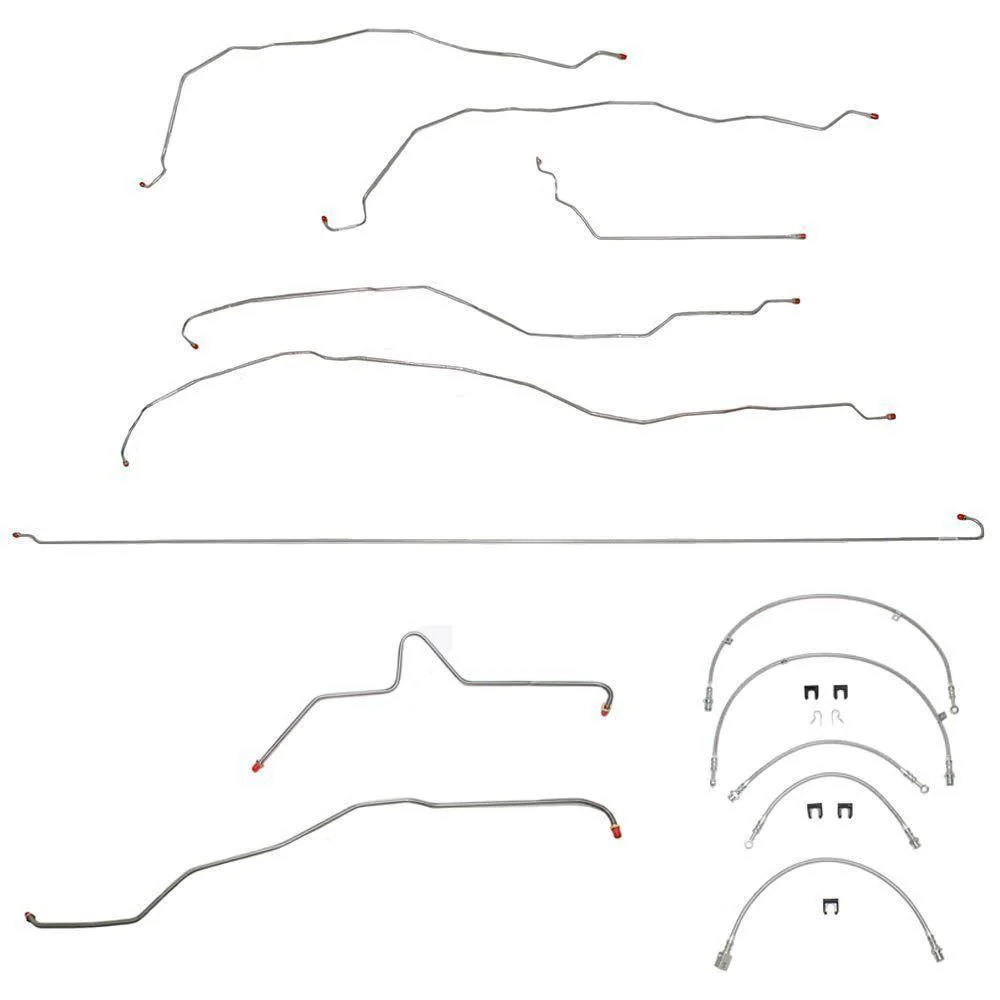 BLH2- 01-07 GM Truck 2500HD, 6.0 V8, Reg Cab/Long Bed; Complete Brake Line & Hose Kit; Stainless