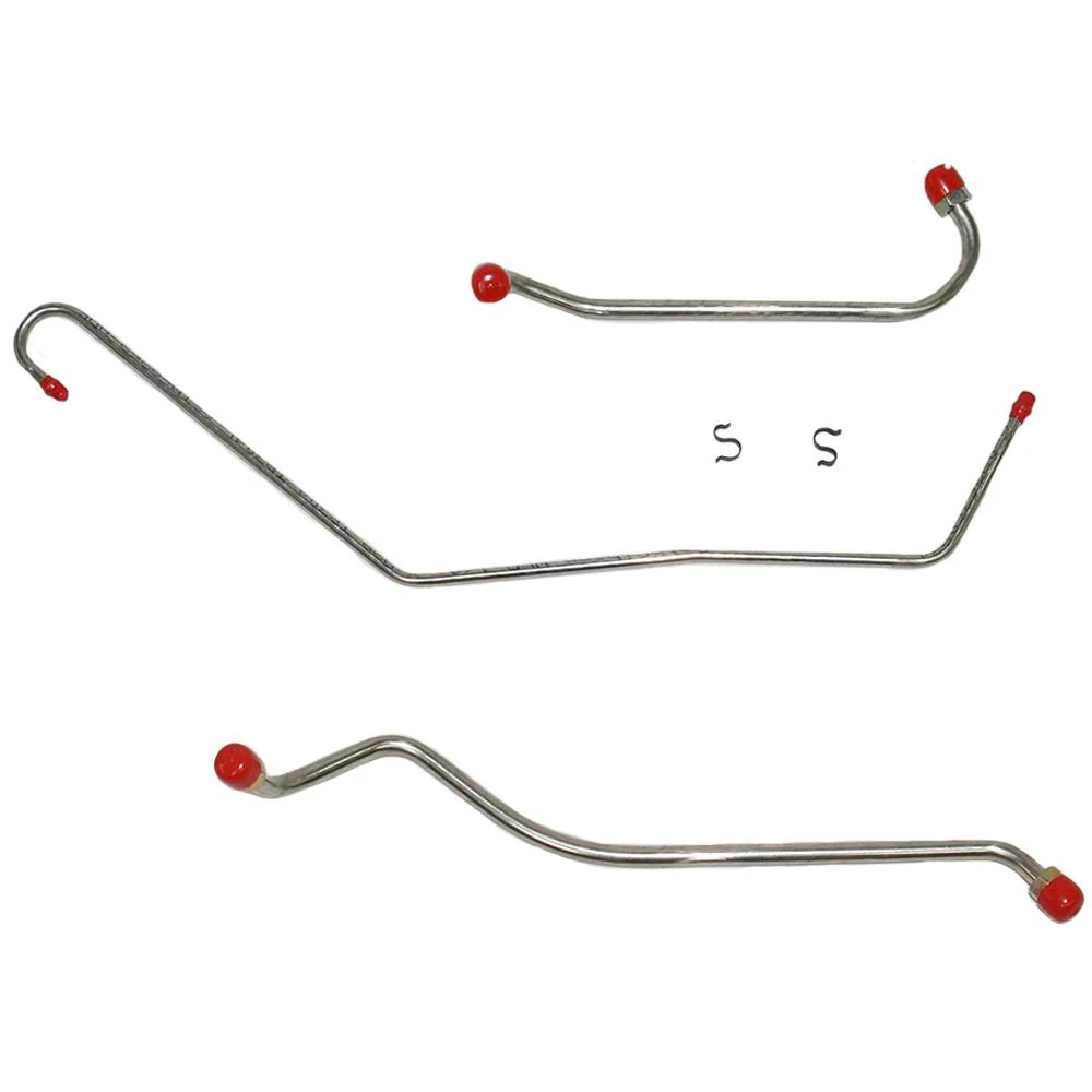 BPC6905- 69 Chevy Bel Air, Biscayne, Impala, Chevelle, El Camino, Caprice 350CID, 4BBL w/ Quadrajet 3 Line Kit Incl. Return, Pump to Carb Fuel Lines - Image 2