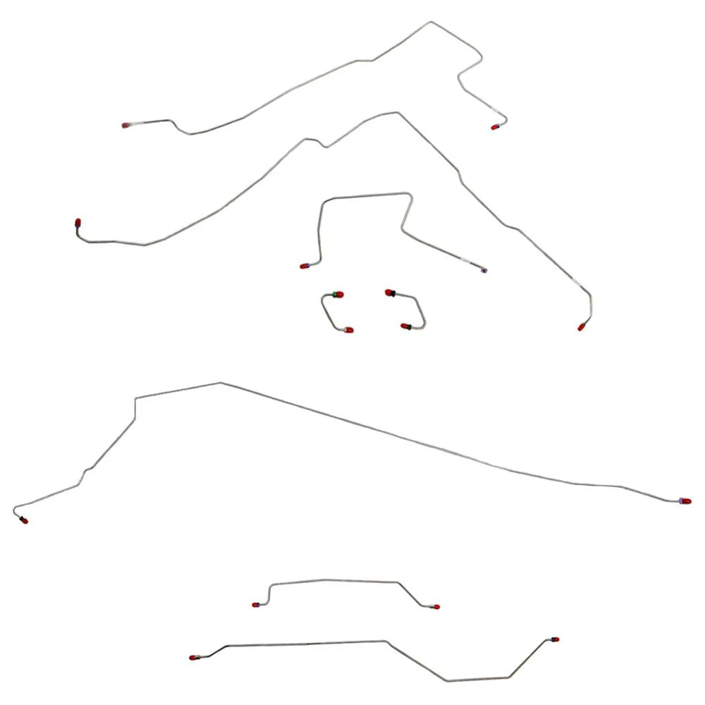 CBK0007- 97-06 Jeep Wrangler TJ w/o ABS, Dana 35; Complete Brake Line Kit