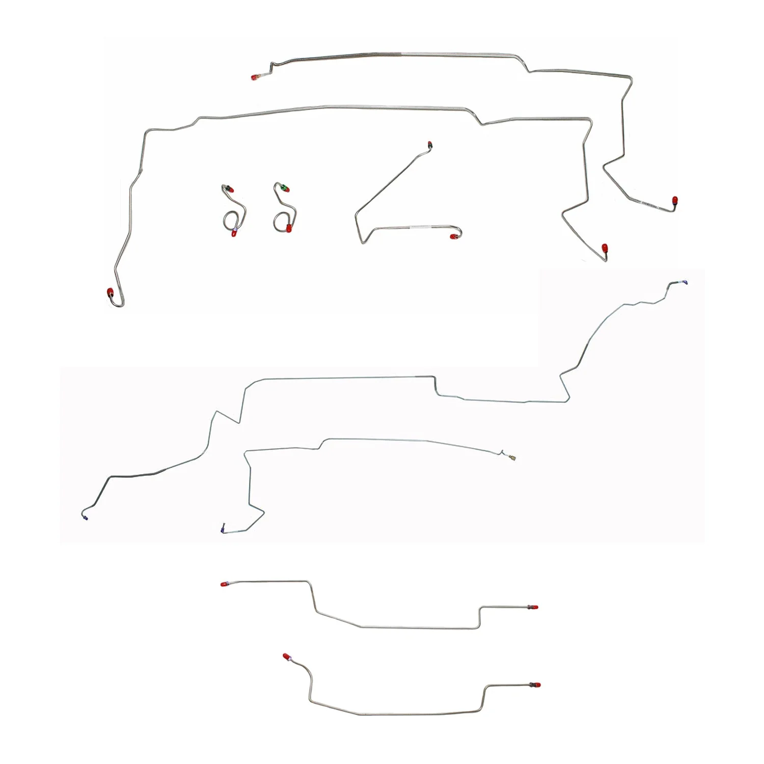 CBK0081- 87-93 Ford Mustang V8 w/o Sub Frame Connectors; Complete Brake Line - Image 2