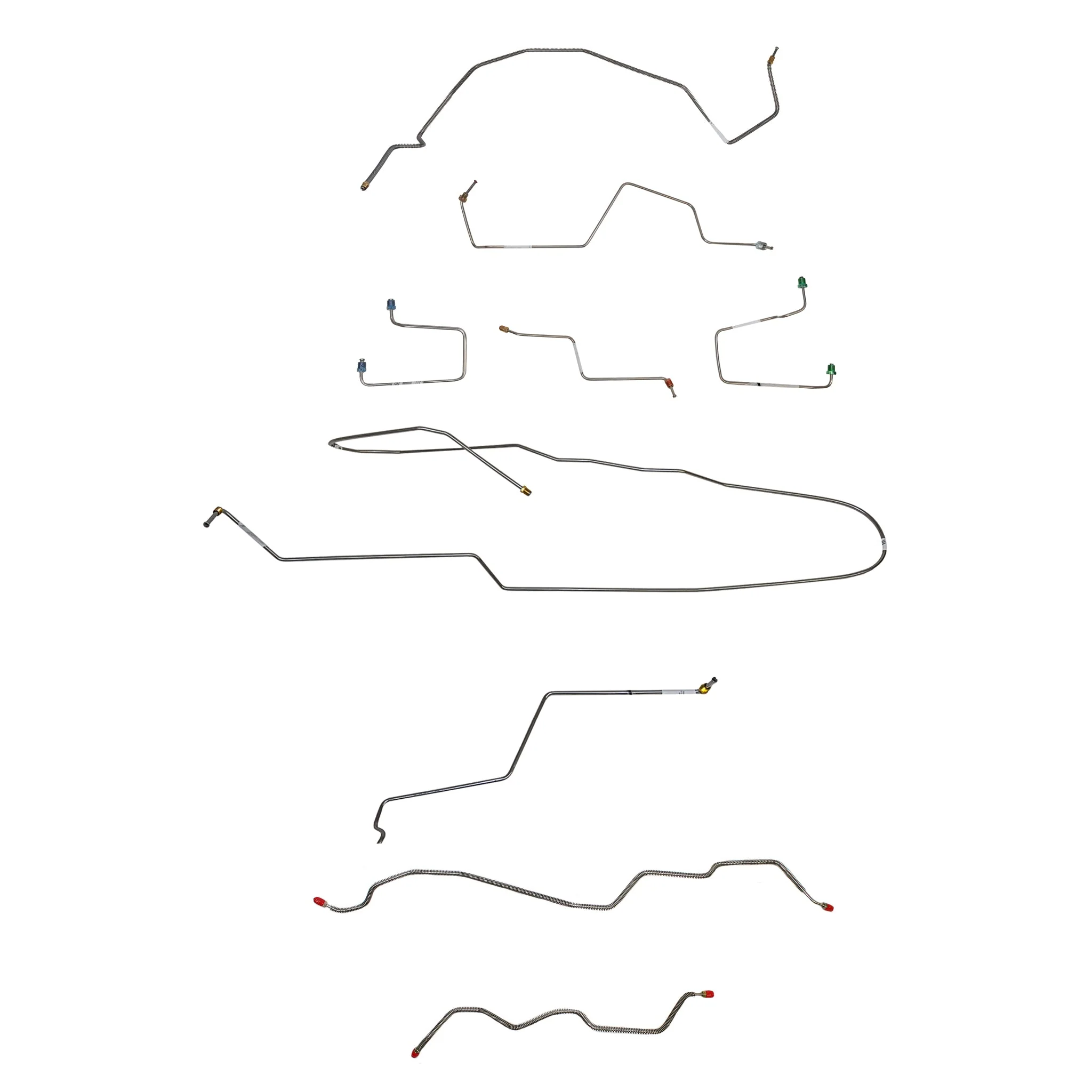 CBK0094- 98-00 GM S-Series Truck, 2wd, Reg Cab/Short Bed, Rear Drum, w/o ZR2 Package; Complete Brake Line Kit - Image 2