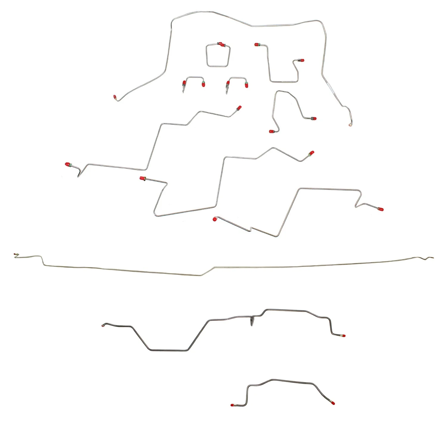 CBK0197- 98-01 RAM 1500, 4WD, ALL ABS, QUAD CAB, LONG BED BRAKE LINE KIT - Image 2