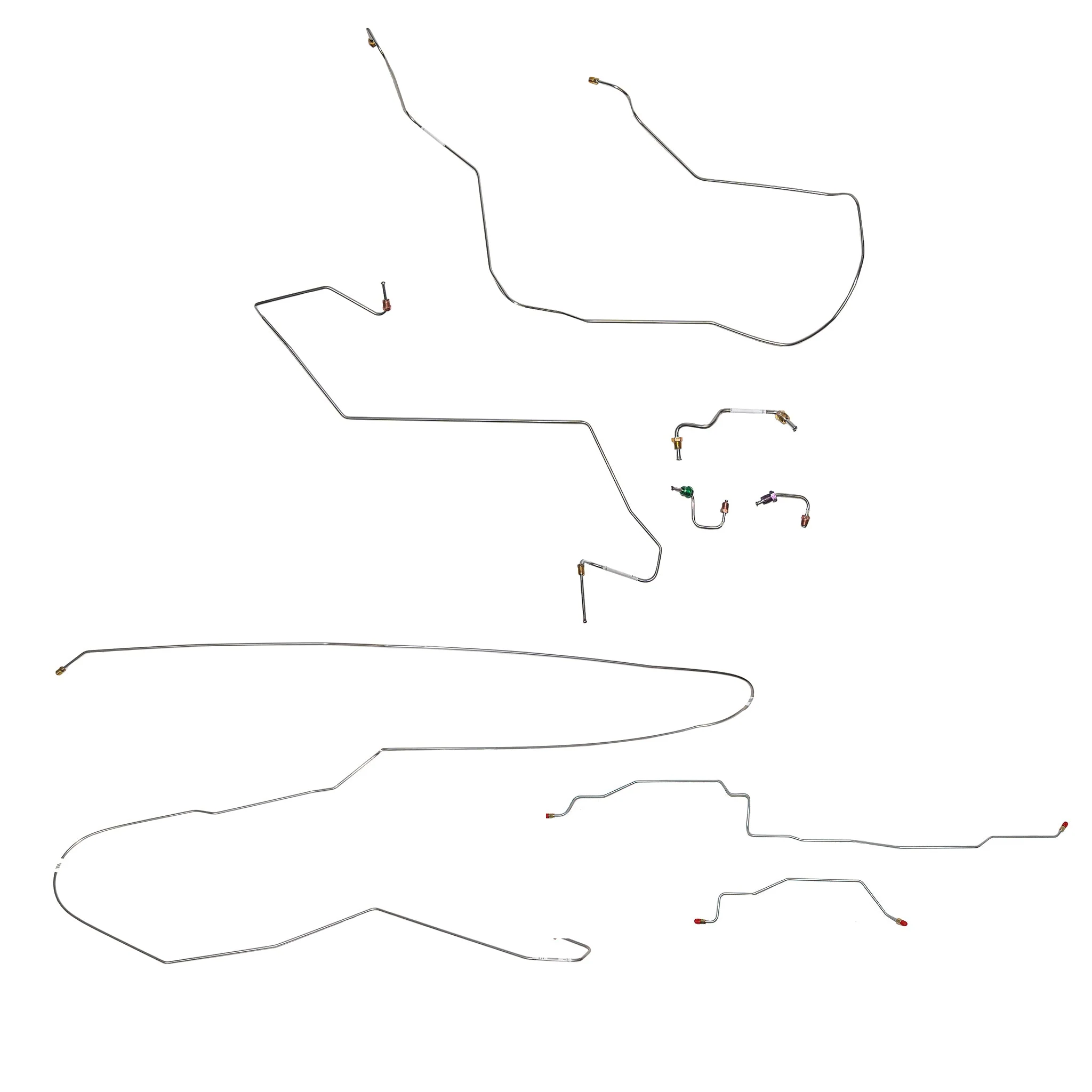 CBK0236- 94-95 Ram 1500, 4WD, RWABS, Drum; Complete Brake Line Kit