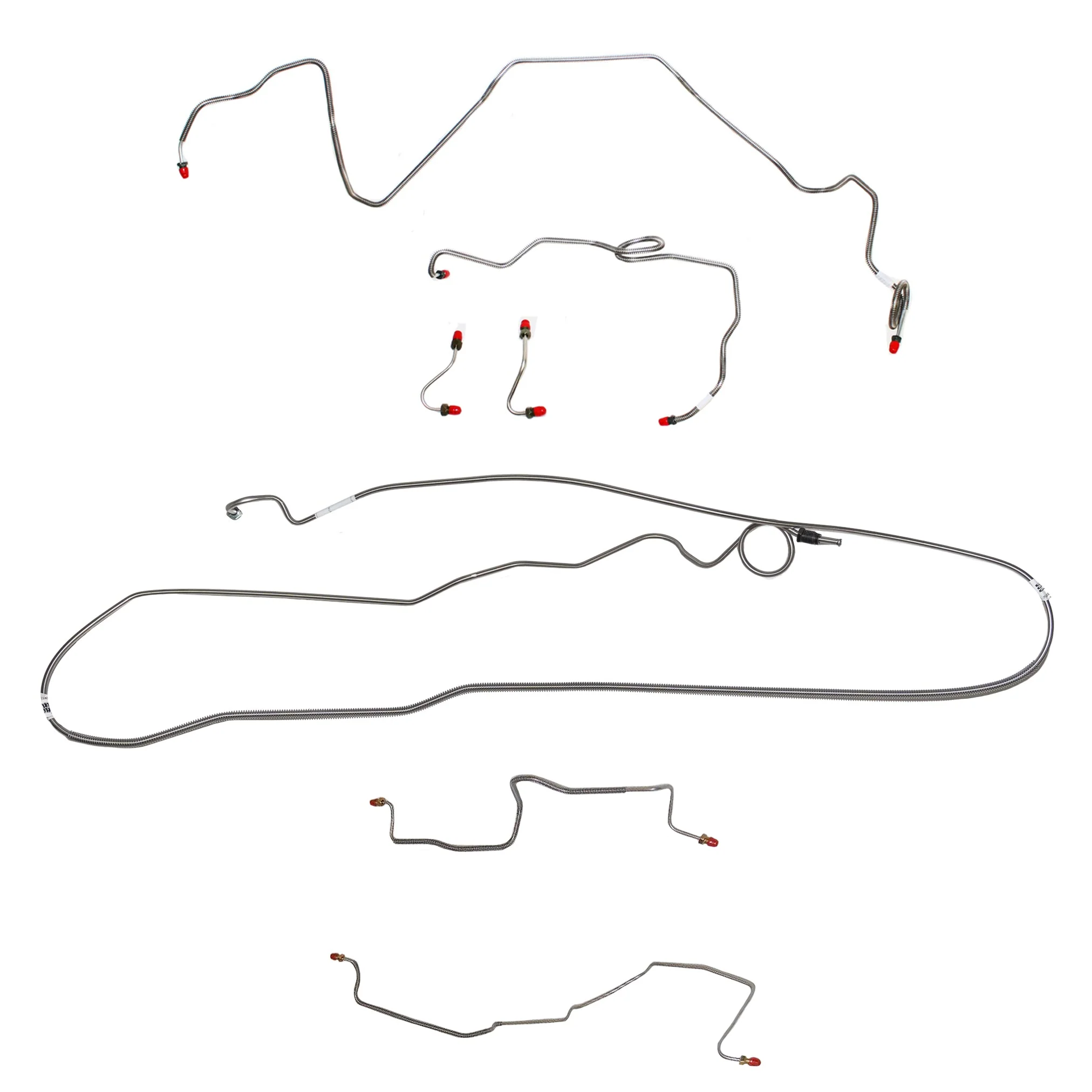 CBK0248- 86-89 Camaro, 2.5L/4 cyl (1986) or 2.8L/6 cyl, Borg-Warner HD Axle; Complete Brake Line Kit - Image 2