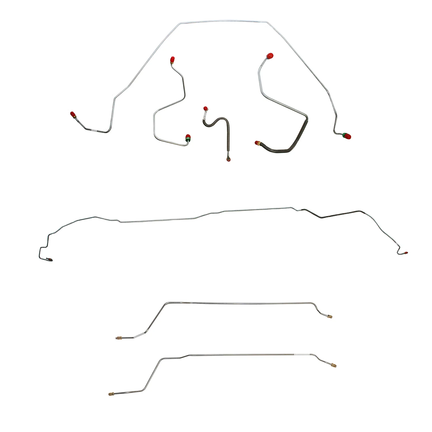CBK0278SS- 67 Chevy Malibu/ Chevelle Convertible non Super Sport with Manual Drum Brakes, Complete Brake Line Kit; Stainless