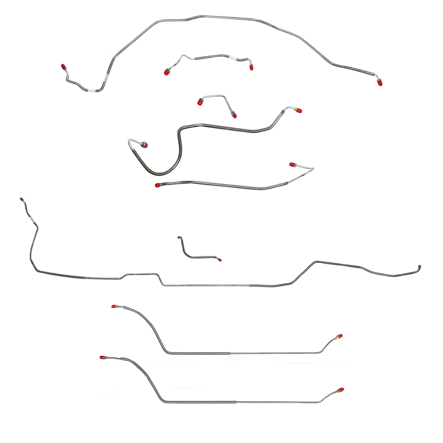 CBK0302SS- 70 Chevy Malibu/ Chevelle Hardtop with Manual Disc Brakes, Complete Brake Line Kit; Stainless