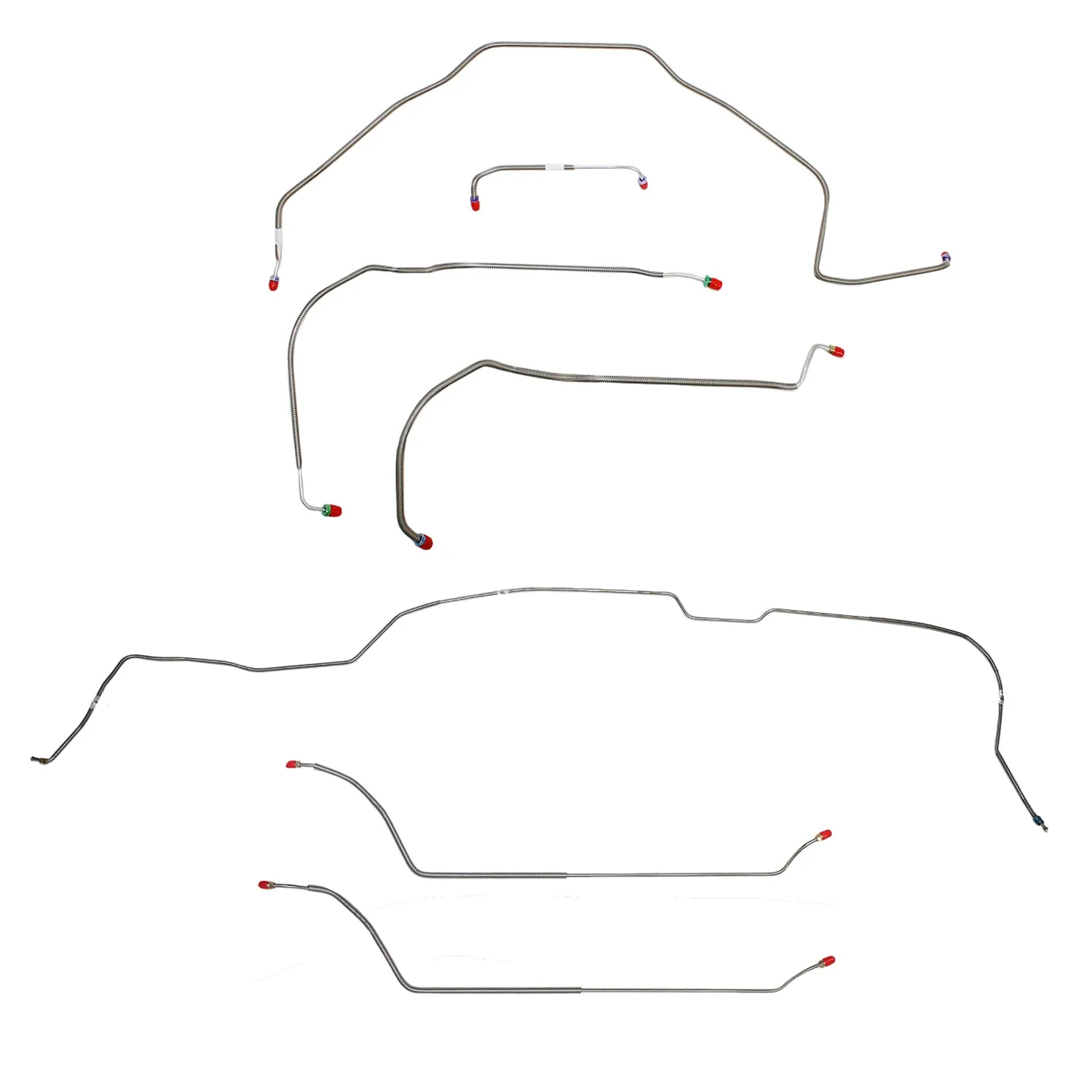 CBK0306- 71-72 Chevy Malibu/ Chevelle Hardtop with Power Disc Brakes, Complete Brake Line Kit - Image 2