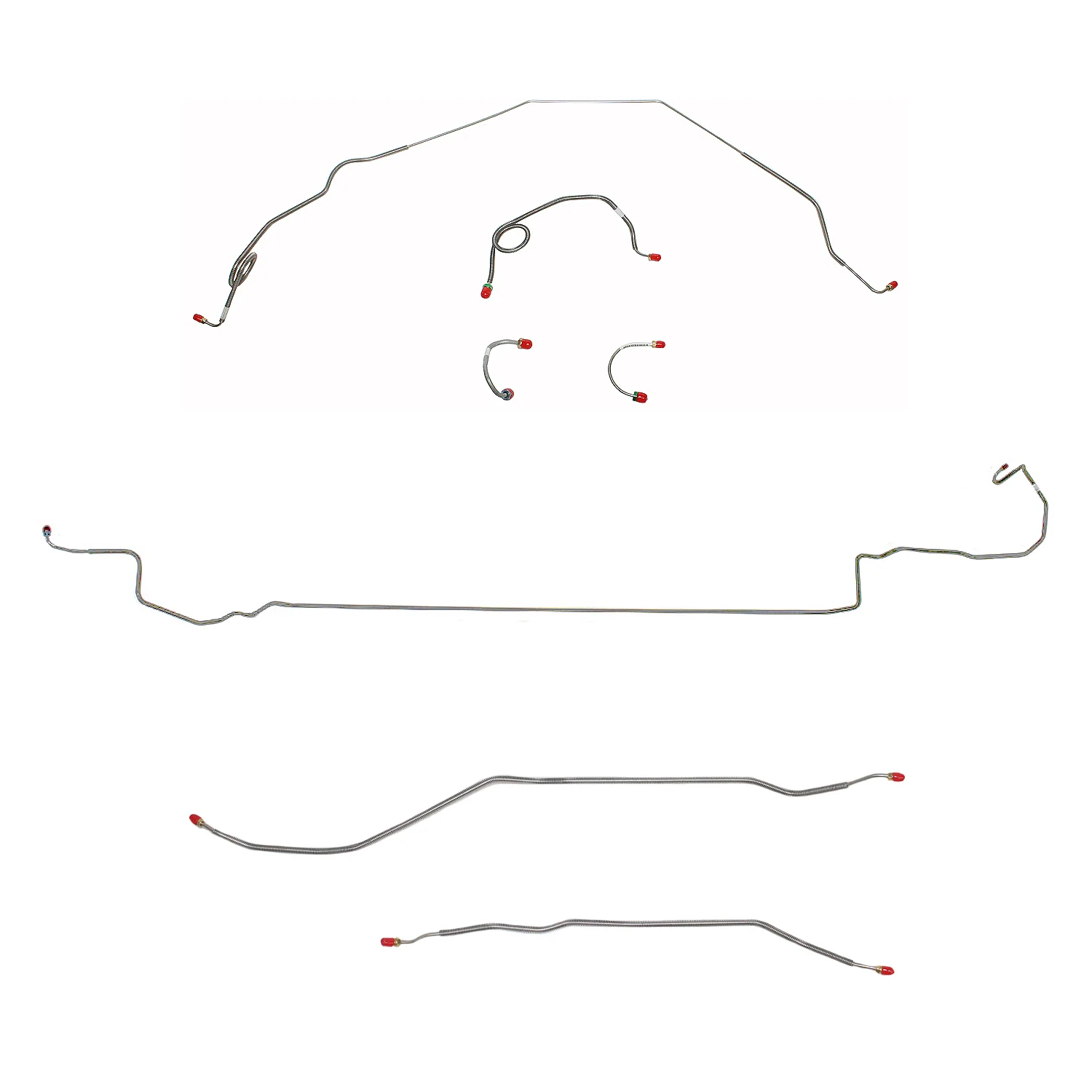 CBK0410SS - 1971-73 Chevy Nova w/ Standard Drum Brakes; Complete Brake Line Kit; Stainless