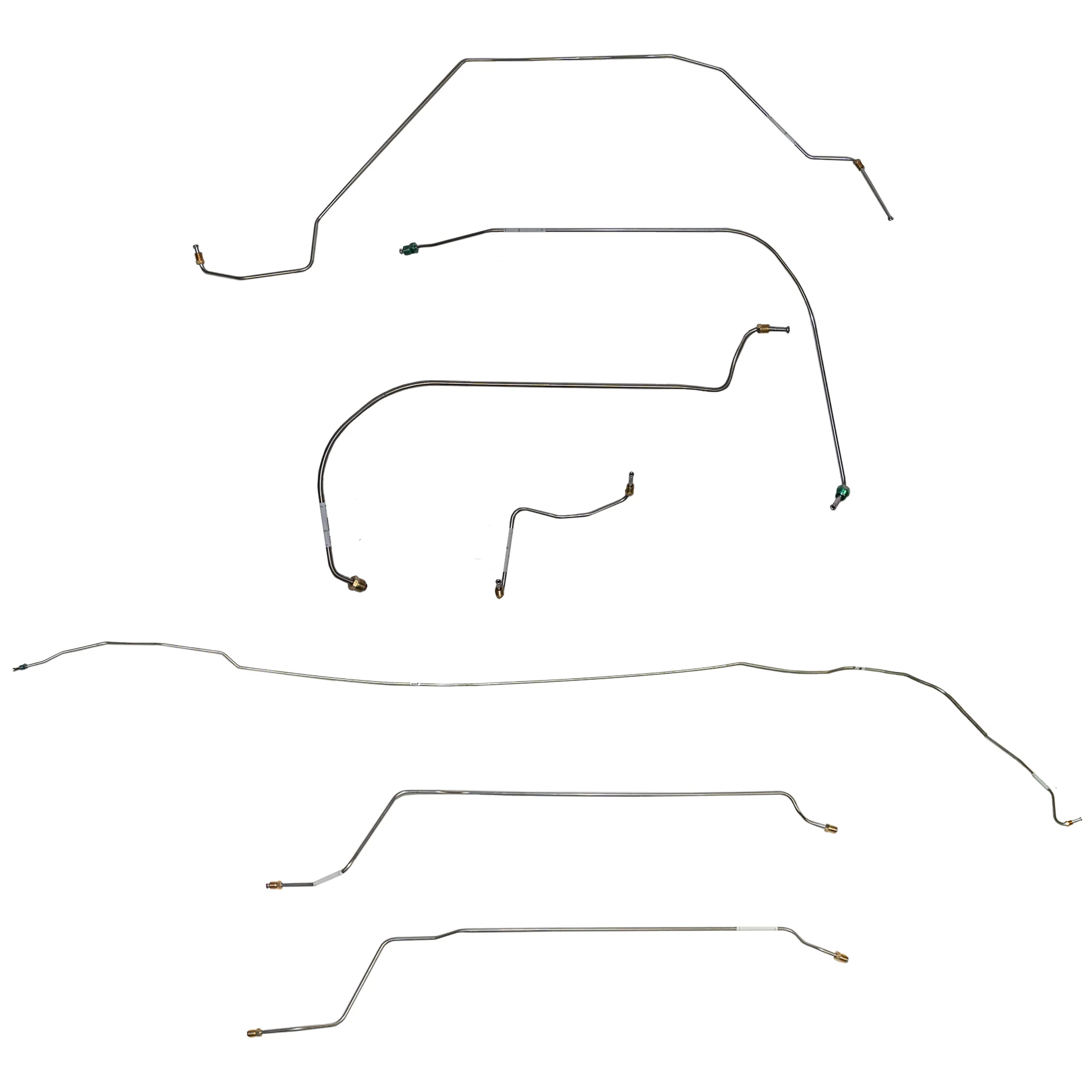 CBK0413SS- 64-67 Chevy Chevelle Convertible, Disc Brake Conversion Brake Line Kit; Stainless