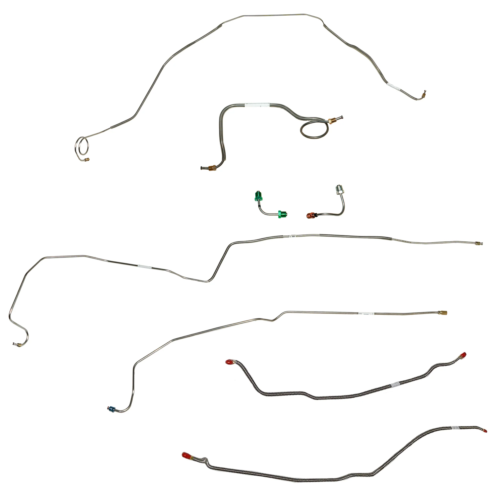 CBK0418SS- 68 Chevy Camaro with Rear Mono-Leaf, Disc Conversion Brake Line Kit; Stainless