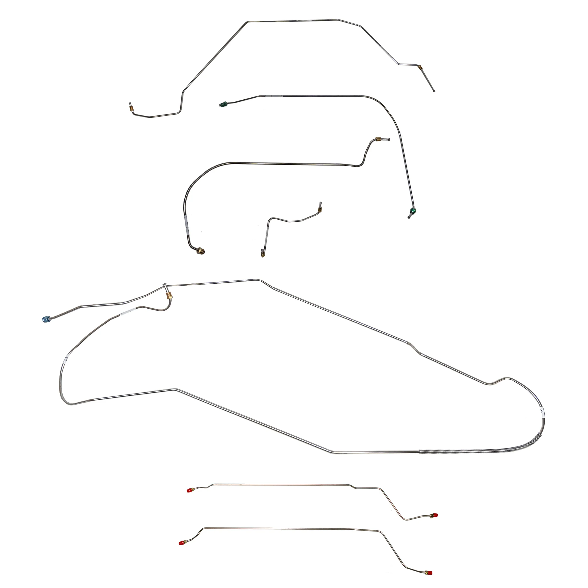 CBK0422SS- 64-65 Pontiac Lemans / GTO Hardtop, Disc Brake Conversion Brake Line Kit; Stainless