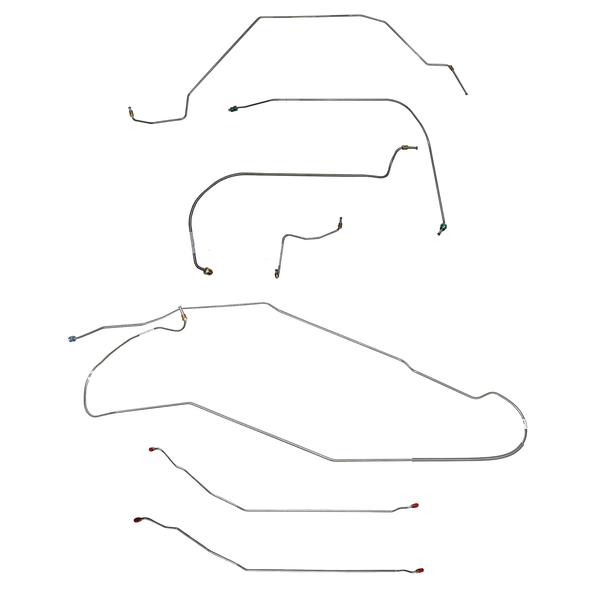 CBK0424SS- 66 Pontiac Lemans / GTO Hardtop, Disc Brake Conversion Brake Line Kit; Stainless