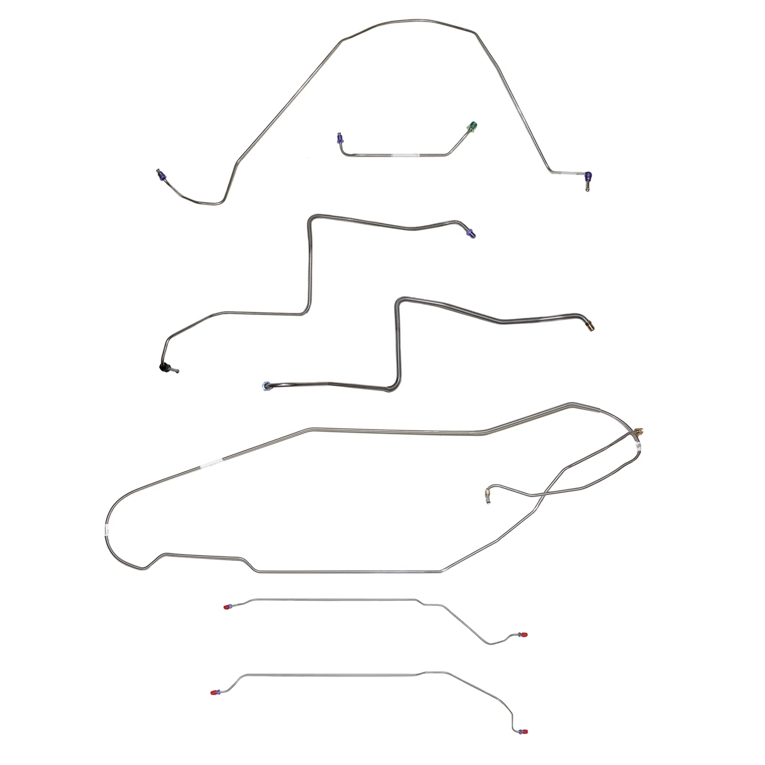 CBK0427SS - 1967 Buick Skylark / GS, w/ Power Drum, Hardtop; Complete Brake Line Kit; Stainless