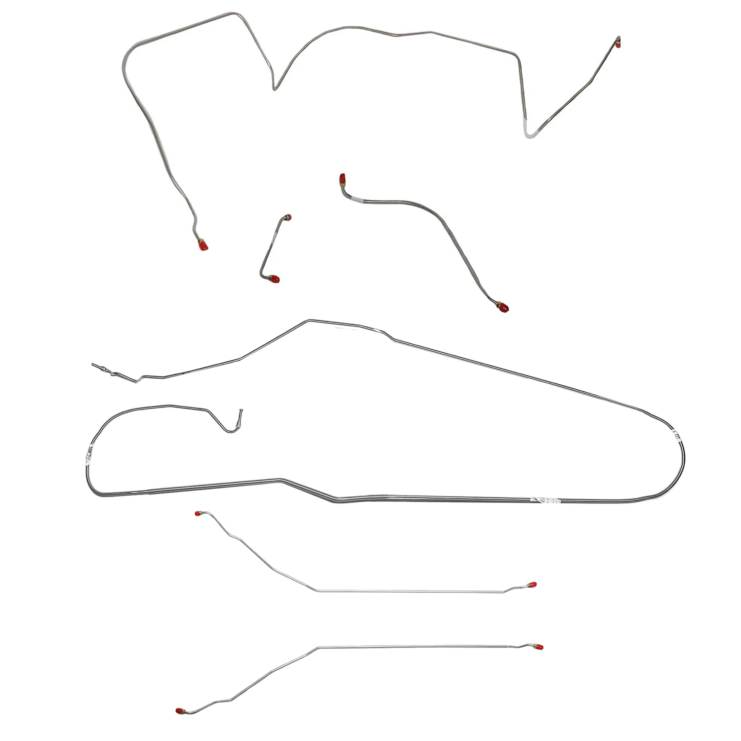 CBK0440SS - 1966 Pontiac LeMans / GTO, w/ Power Drum, Convertible; Complete Brake Line Kit; Stainless