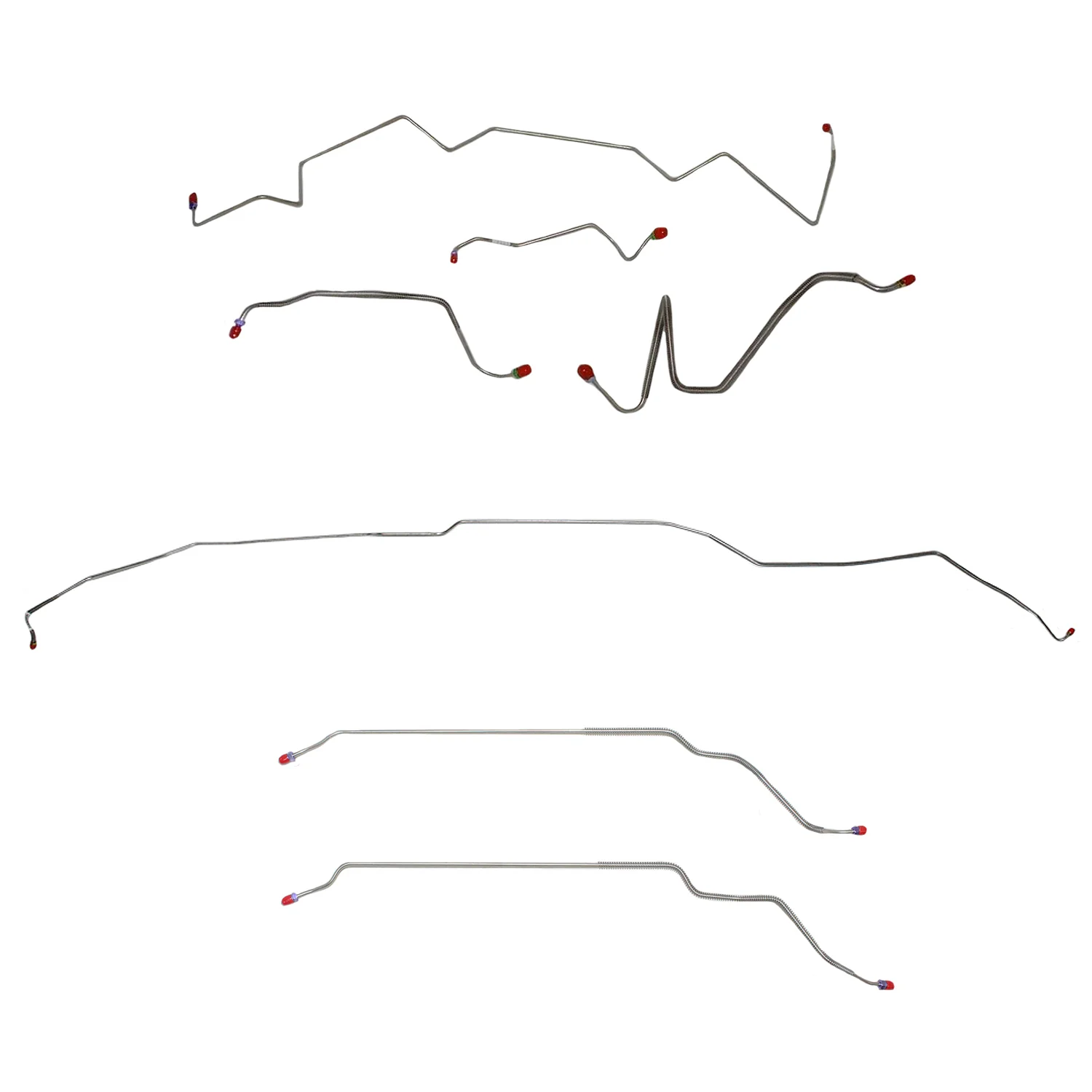 CBK0457SS - 1968 Pontiac LeMans / GTO, w/ Manual Drum, Hardtop; Complete Brake Line Kit; Stainless