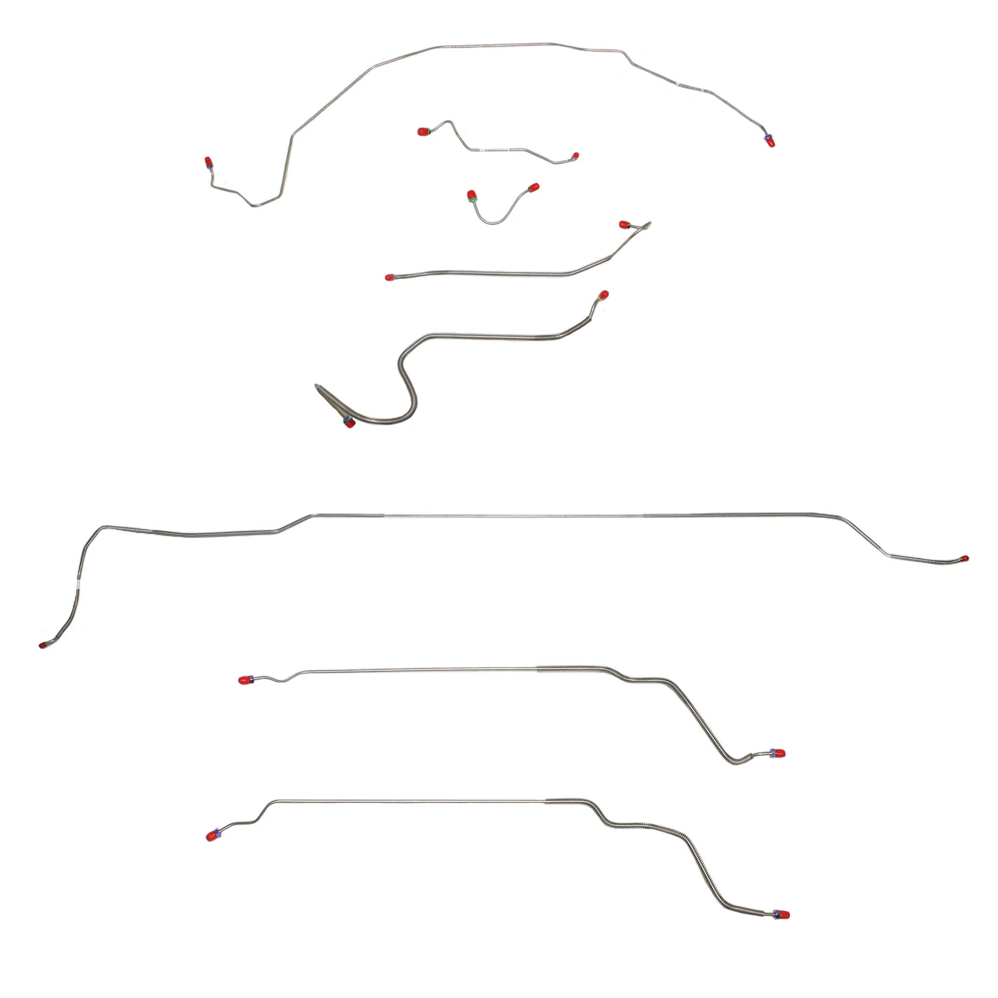 CBK0480SS - 1969 Buick Skylark / GS, Pontiac LeMans / GTO, Oldsmobile Cutlass / 442, w/ Manual Disc, Convertible; Complete Brake Line Kit; Stainless