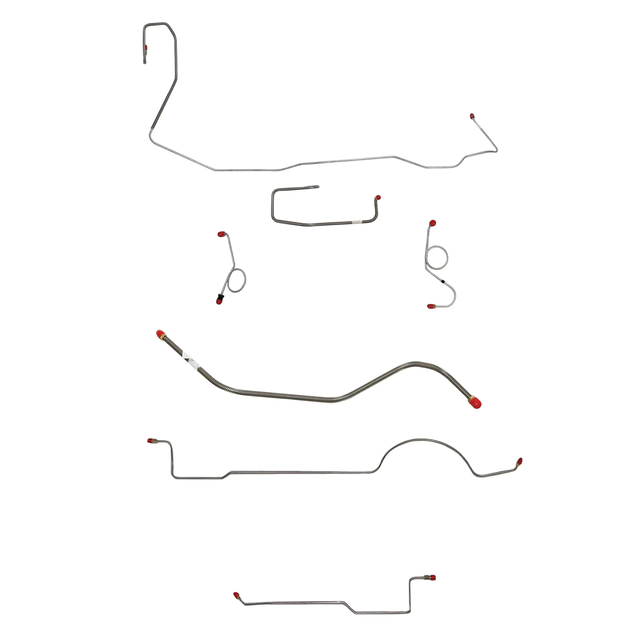 CBK0526- 1970-71 Plymouth Barracuda w/ Standard Drum, Right Front Under Frame, 8-3/4'' or Dana Axle; Complete Brake Line Kit