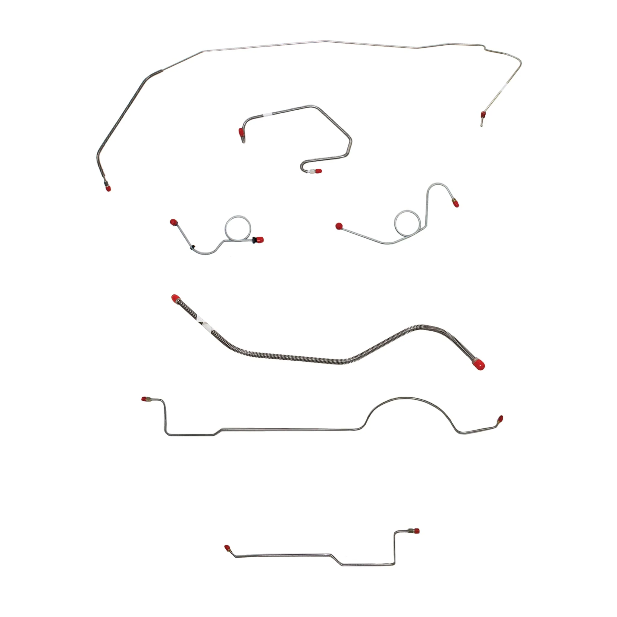 CBK0533- 1971 Plymouth Barracuda w/ Power Drum, Right Front OVER Rail on Passenger, 8-3/4'' or Dana Axle; Complete Brake Line Kit