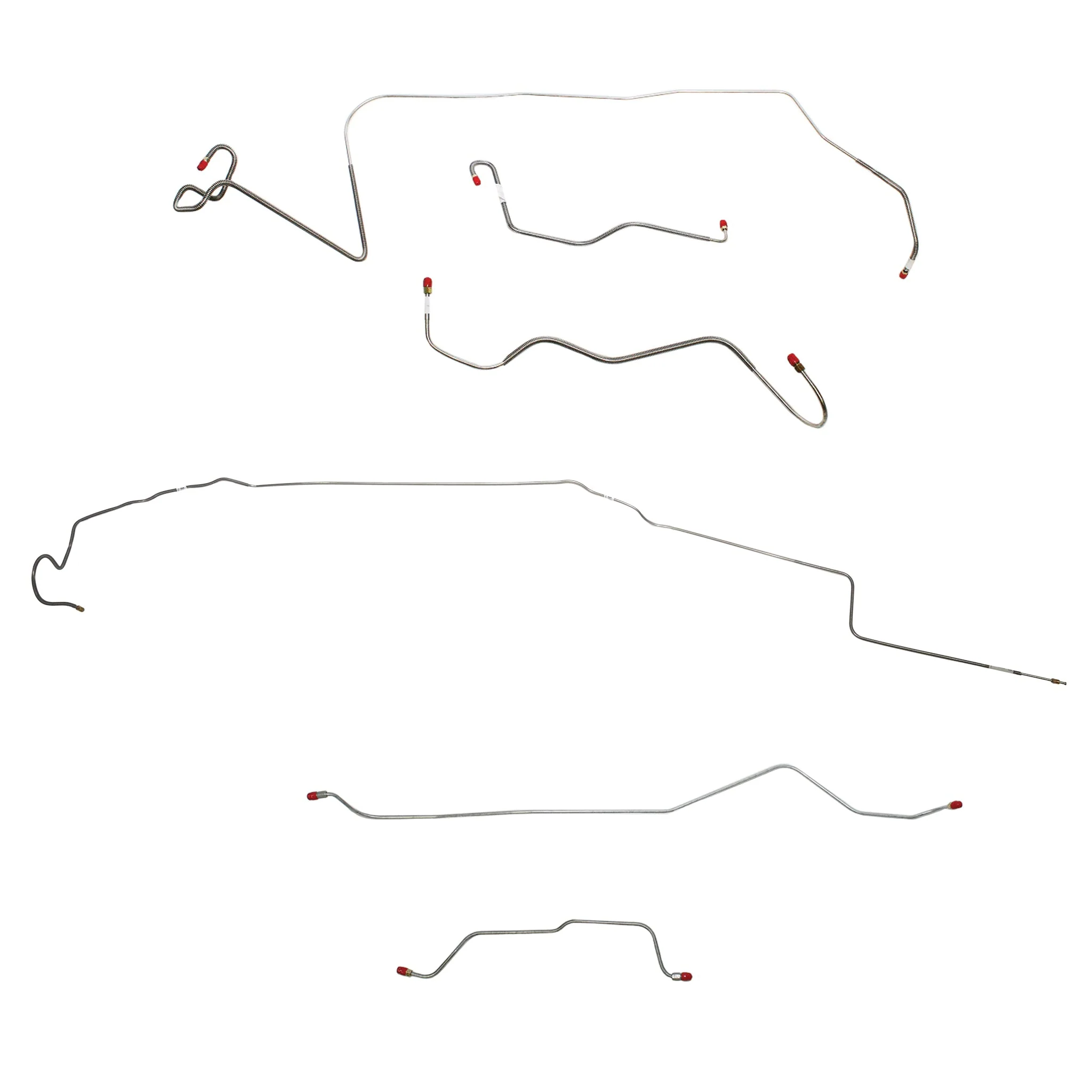 CBK0536- 1966 MOPAR A-body w/ Standard Brakes, 7-1/4'' or 8-1/4'' Axle; Complete Brake Line Kit