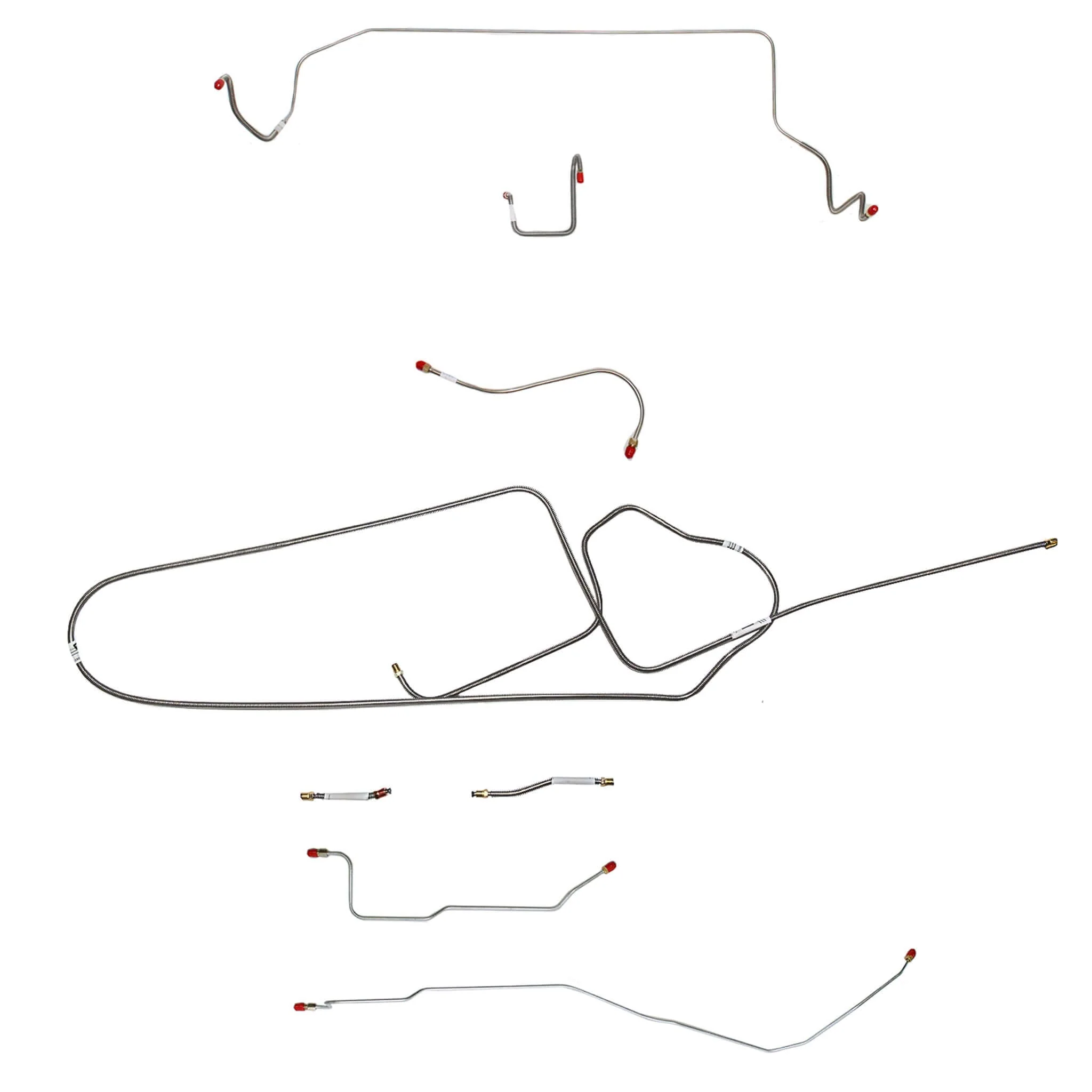 CBK0627- 1966 MOPAR B-body w/ Standard Disc, FACTORY Disc, Right Front OVER Frame Straight Across Firewall, Dana Axle; Complete Brake Line Kit