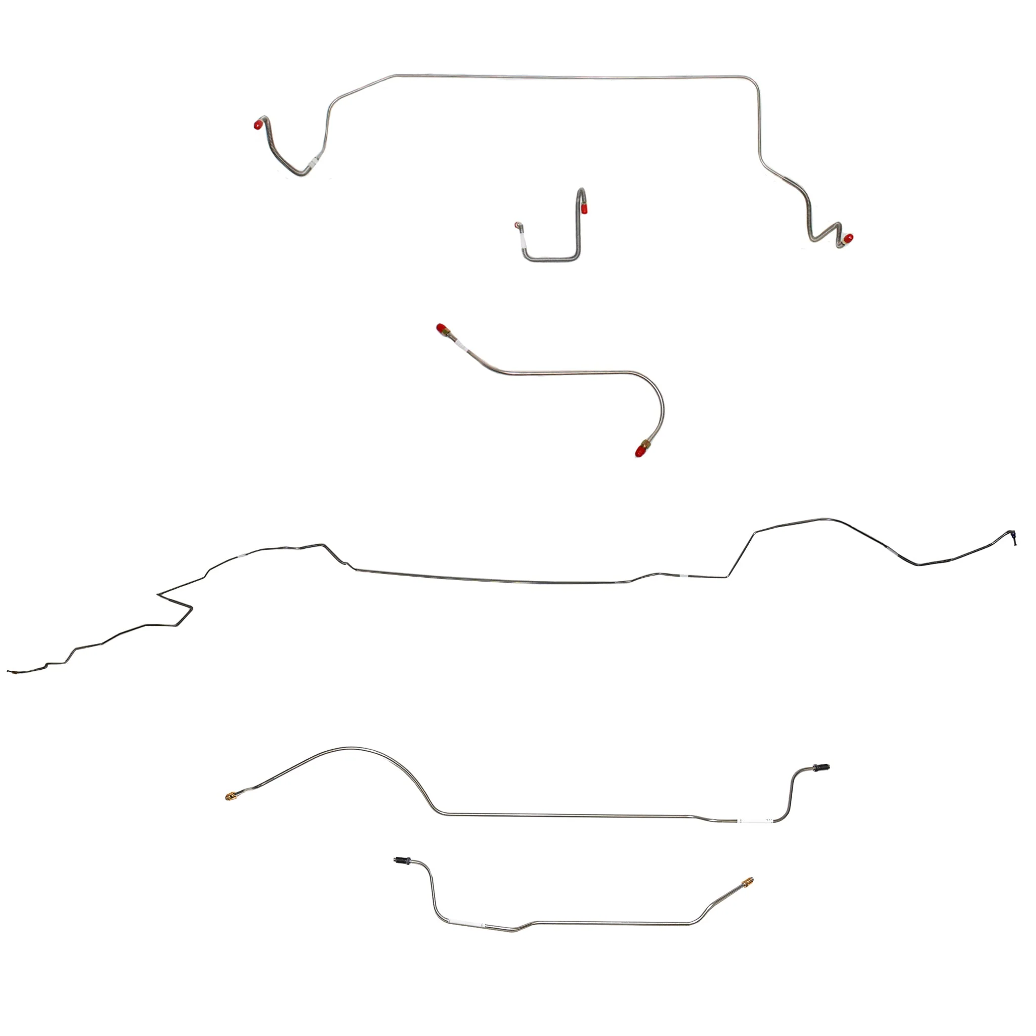 CBK0630- 1966 MOPAR B-body w/ Power Drum, Right Front OVER Frame Straight Across Firewall, 8-3/4'' Axle; Complete Brake Line Kit