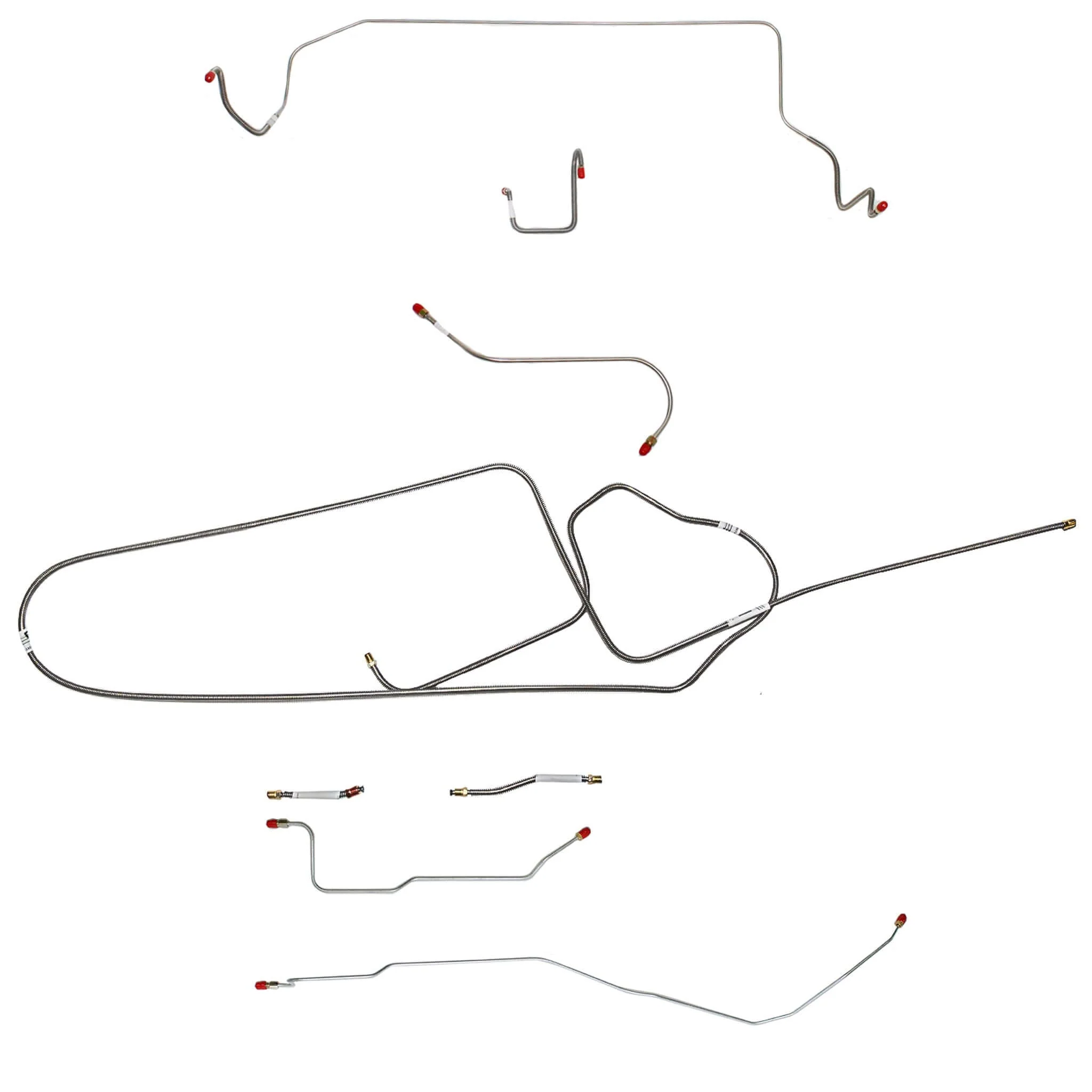 CBK0631- 1966 MOPAR B-body w/ Power Disc, FACTORY Disc, Right Front OVER Frame Straight Across Firewall, Dana Axle; Complete Brake Line Kit