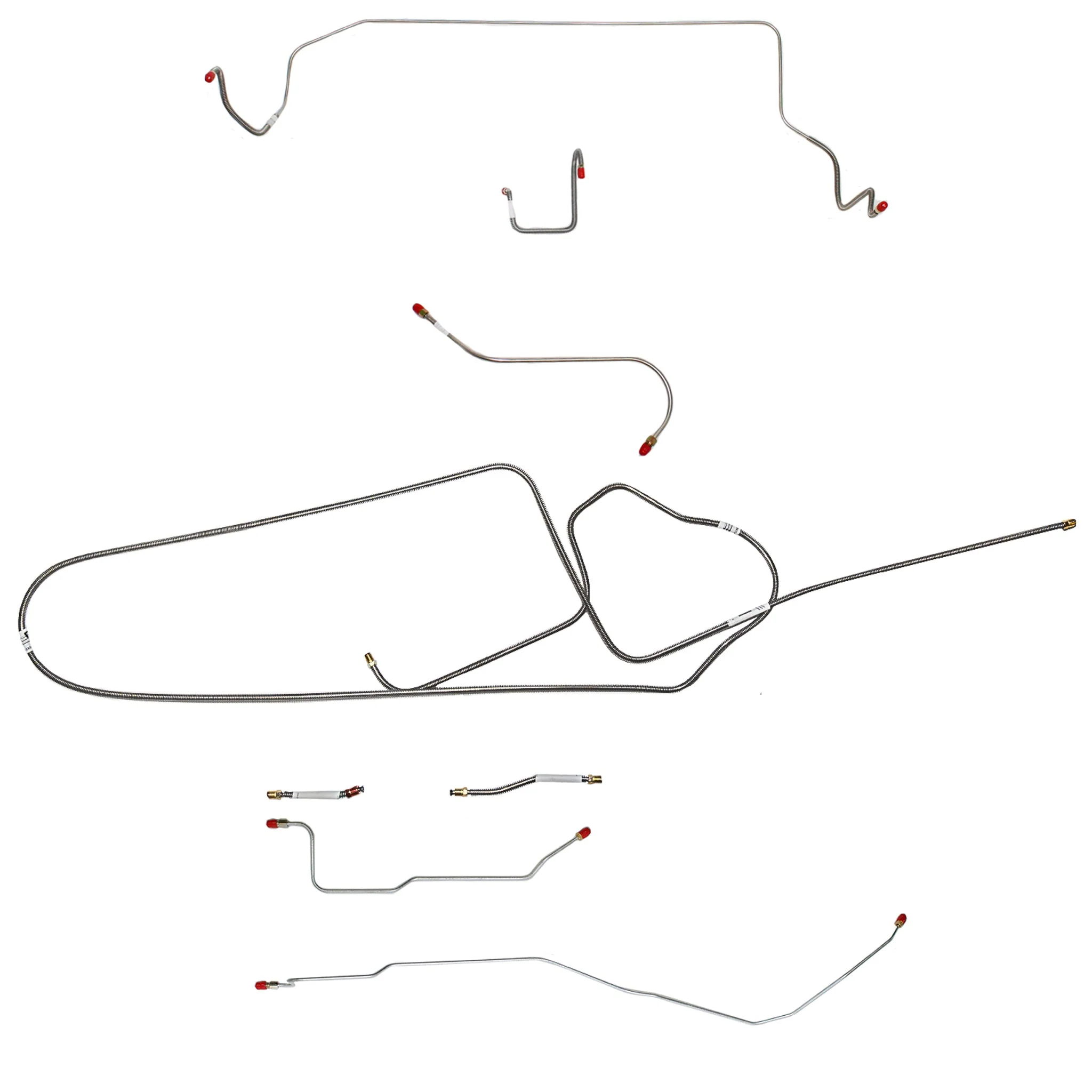 CBK0631- 1966 MOPAR B-body w/ Power Disc, FACTORY Disc, Right Front OVER Frame Straight Across Firewall, Dana Axle; Complete Brake Line Kit - Image 2