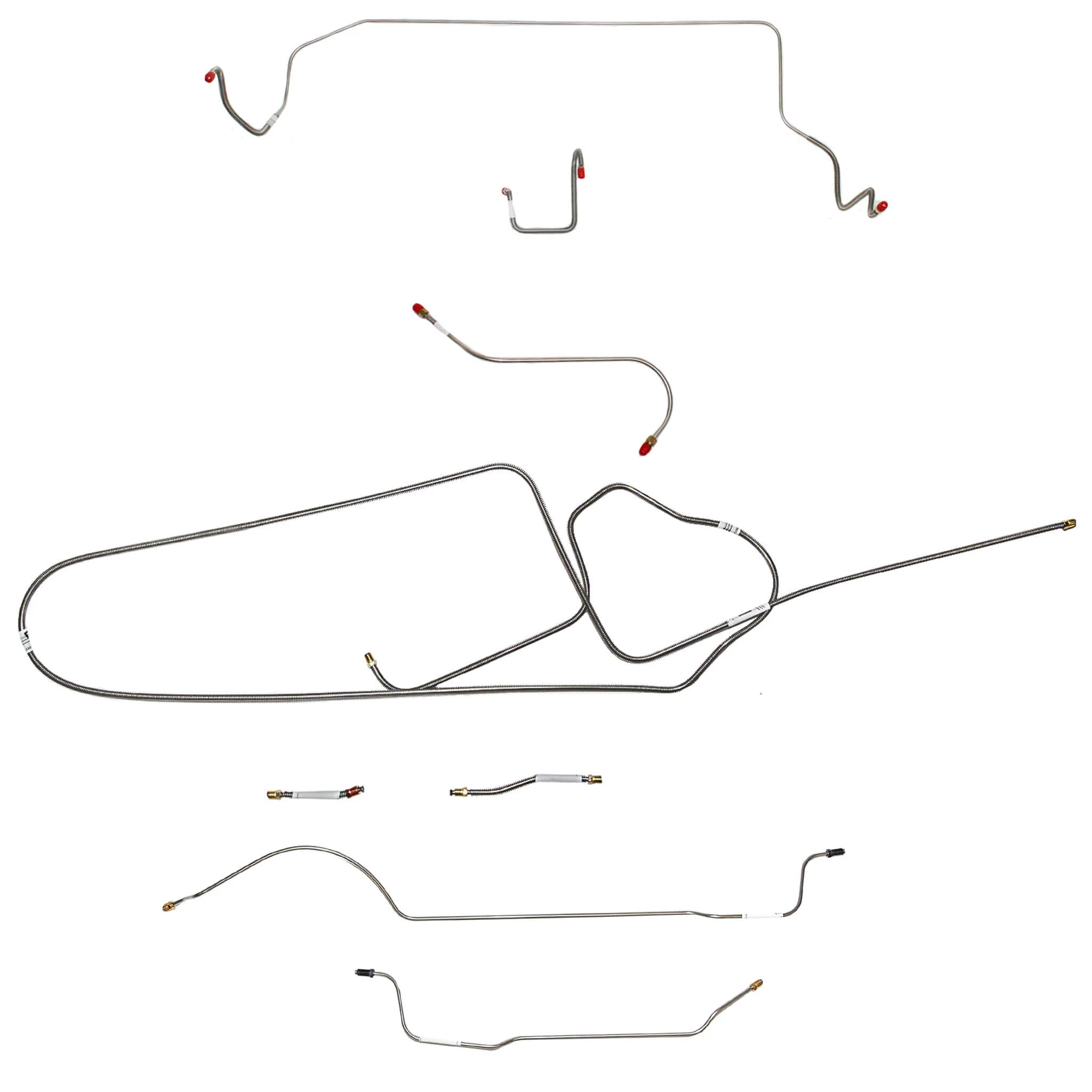 CBK0632- 1966 MOPAR B-body w/ Power Disc, FACTORY Disc, Right Front OVER Frame Straight Across Firewall, 8-3/4'' Axle; Complete Brake Line Kit